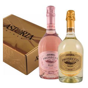 Подарочный набор Astoria две бутылки, BUTTERFLY Prosecco Rose D.O.C розовое экстра-сухое 0.75 л 11% + BUTTERFLY Prosecco Treviso D.O.C белое экстра-сухое 0.75 л 11% (80039050459) рейтинг