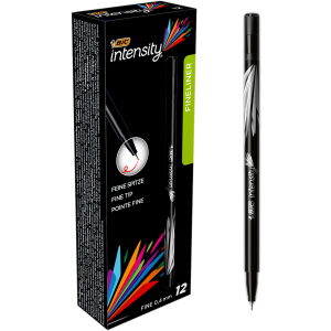 Вкладиші для ручок BIC Intensity Fine Black 12 шт (3086123449206) краща модель в Полтаві