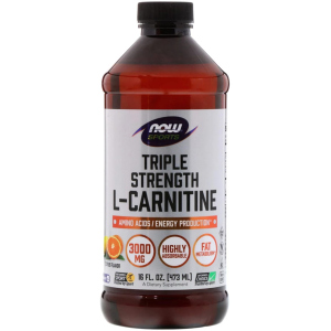 Жироспалювач NOW Foods Carnitine Liquid 3000 мг - 473 мл Citrus (733739000644) краща модель в Полтаві