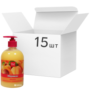 Упаковка мыла Bioton Cosmetics косметического антибактериального Абрикос 500 мл х 15 шт (4820026153001) лучшая модель в Полтаве
