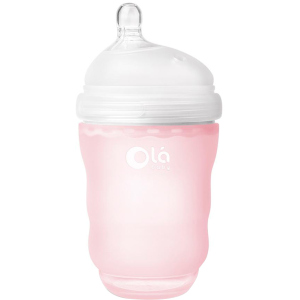 Дитяча силіконова антиколікова пляшечка Olababy GentleBottle Rose Рожевий 240 мл (80850) в Полтаві