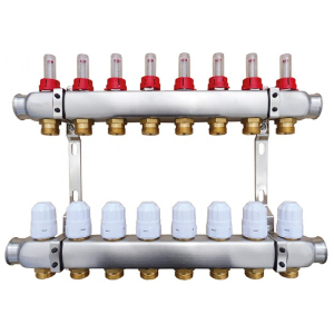 Колекторний блок Raftec RC03-08 з витратомірами ТОП в Полтаві