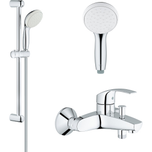 Змішувач для ванни GROHE Eurosmart 33300002 з душовим гарнітуром New Tempesta 27853001 в Полтаві