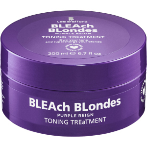 Тонна маска для волосся Lee Stafford Bleach Blondes Purple Reign для нейтралізації жовтих відтінків 200 мл (5060282702660)