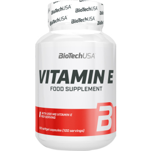 Вітаміни Biotech Vitamin E 200 100 капсул (5999076225965) краща модель в Полтаві