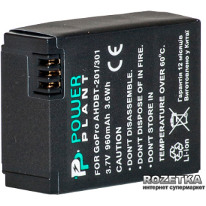 Aккумулятор PowerPlant для GoPro HERO 3, AHDBT-201, 301 (DV00DV1357) лучшая модель в Полтаве
