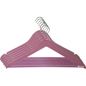 Набор вешалок для одежды Мій Дім EveryDay 44.5х23х1.2 см 6 шт Розовых (RE05163P/6) ТОП в Полтаві