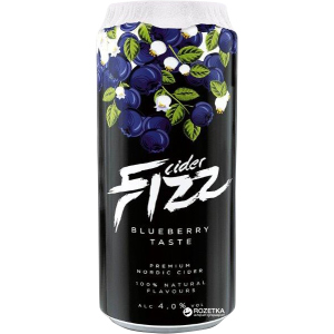 Упаковка сидра Fizz Blueberry 4% 0.5 л x 24 банки (4740098079309) лучшая модель в Полтаве