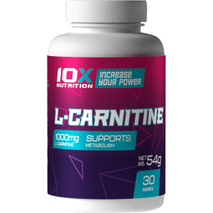 Жироспалювач 10X Nutrition L-Carnitine 30 таблеток (525272730764) в Полтаві