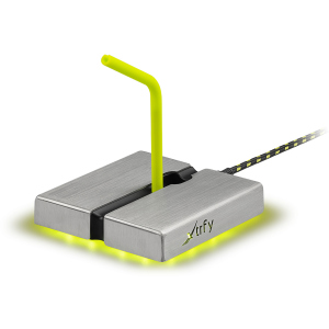 Держатель для кабеля Xtrfy B1 with 4 USB2.0 Grey-Yellow (XG-B1-LED) лучшая модель в Полтаве