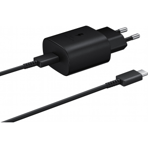 Зарядний пристрій Samsung 25W PD Wall Charger Type-C Cable Black (EP-TA800XBEGRU) ТОП в Полтаві