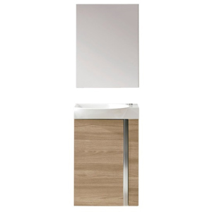Комплект мебели ROYO Elegance 45 Pack с тумбой и умывальником 45 см + зеркало 45х60 см Sandy Walnut 122913 лучшая модель в Полтаве